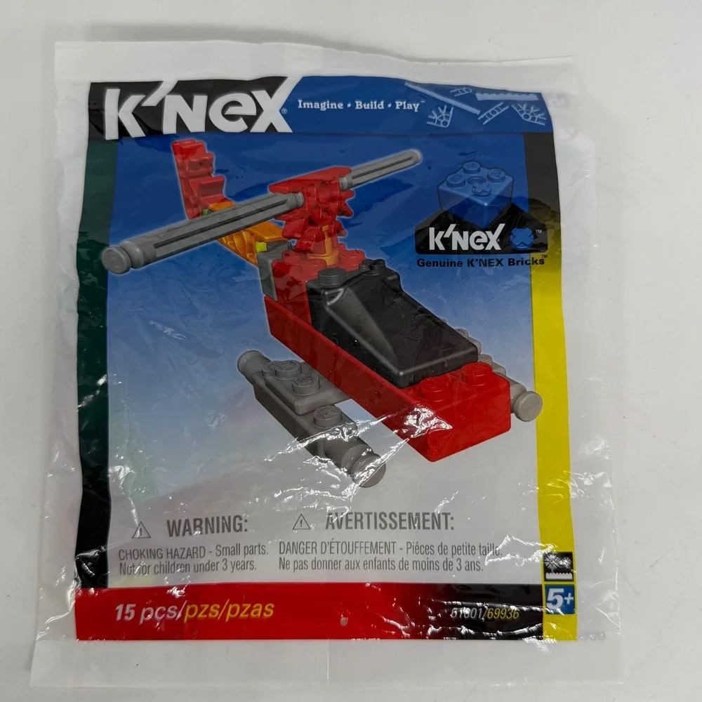 K'NEX 61001 61008 Building Sets Helicopter Race Car 2 Pack Sealed New